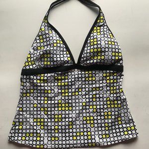 1 - NIKE Tankini Yellow White Black Halter Size 10